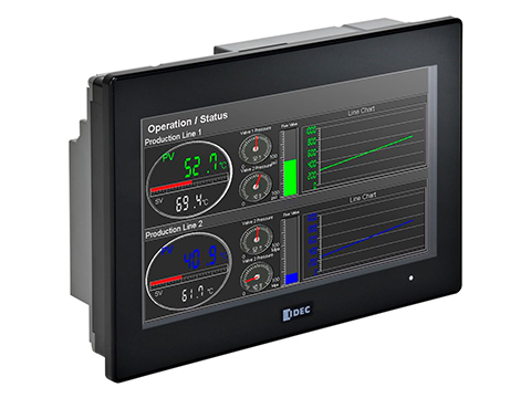 Fully integrated PLC+HMIs provide compact solutions for process control and automation