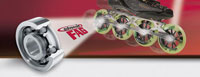 Corrosion resistant, low friction, lightweight hybrid bearings boost performance of inline skates